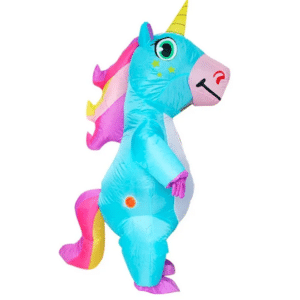 Disfraz Inflable De Unicornio Celeste